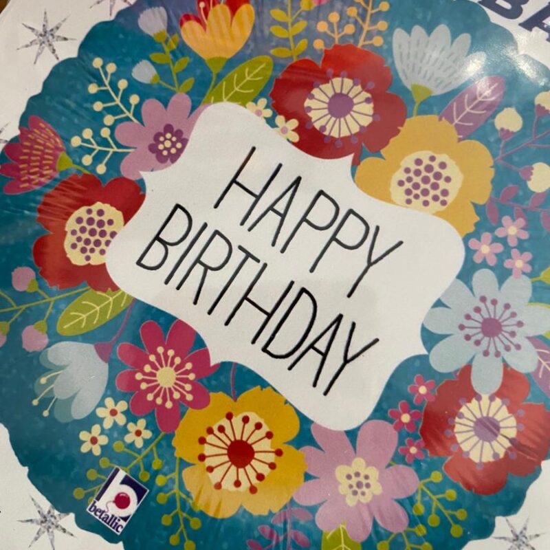 Happy Birthday Flowers Balloon from Floral Desire Florist Bishops Stortford. Pick up or local Delivery available, or add as an extra to your Bouquet Order