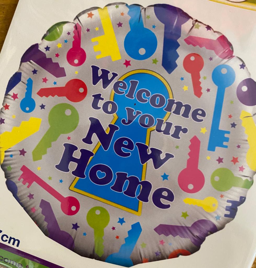 Welcome to your New Home Balloon from Floral Desire Florist Bishops Stortford. Pick up or local Delivery available, or add as an extra to your Bouquet Order