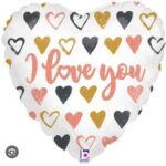 I Love You Valentines Day Balloon. Treat your loved one. Pick up or local Delivery available, or add as an extra to your Bouquet Order