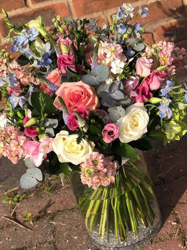 Delicate and pretty pastel blooms in this Kind and Caring Bouquet. The perfect gift. Order online for your next day flower delivery. Bishops Stortford