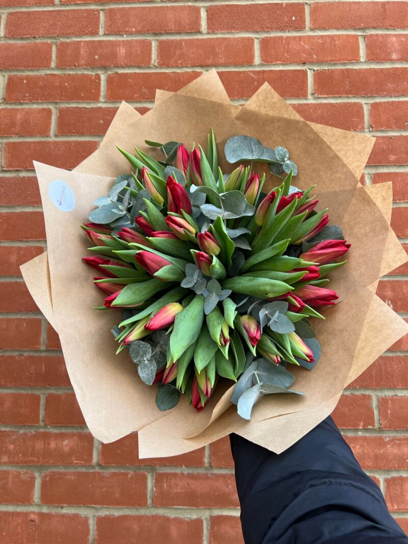 Nothing says spring like our Tulips Loving Valentines Bouquet. Order online for your next day flower delivery. Bishops Stortford