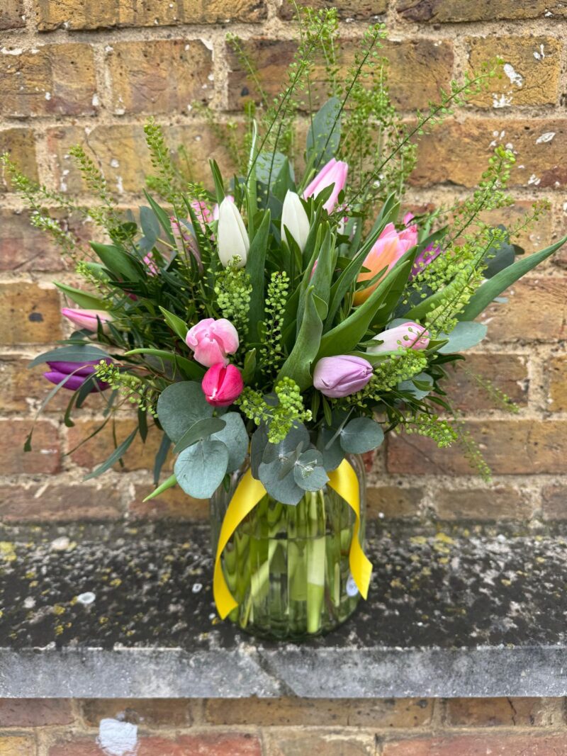 Nothing says spring like our Tulips Loving Bouquet. Order online for your next day flower delivery. Bishops Stortford