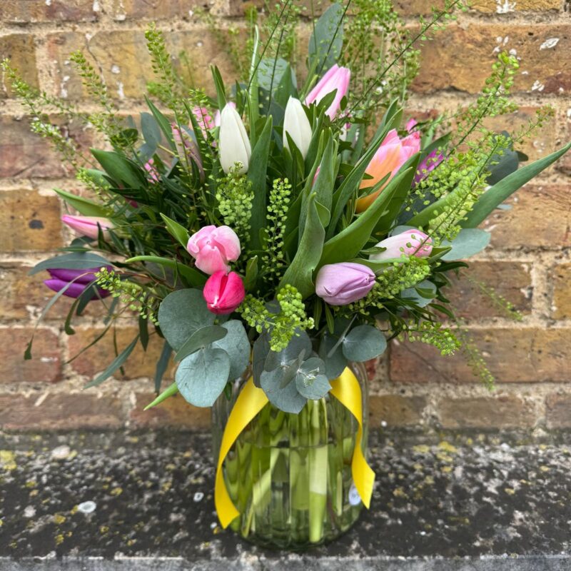 Nothing says spring like our Tulips Loving Bouquet. Order online for your next day flower delivery. Bishops Stortford