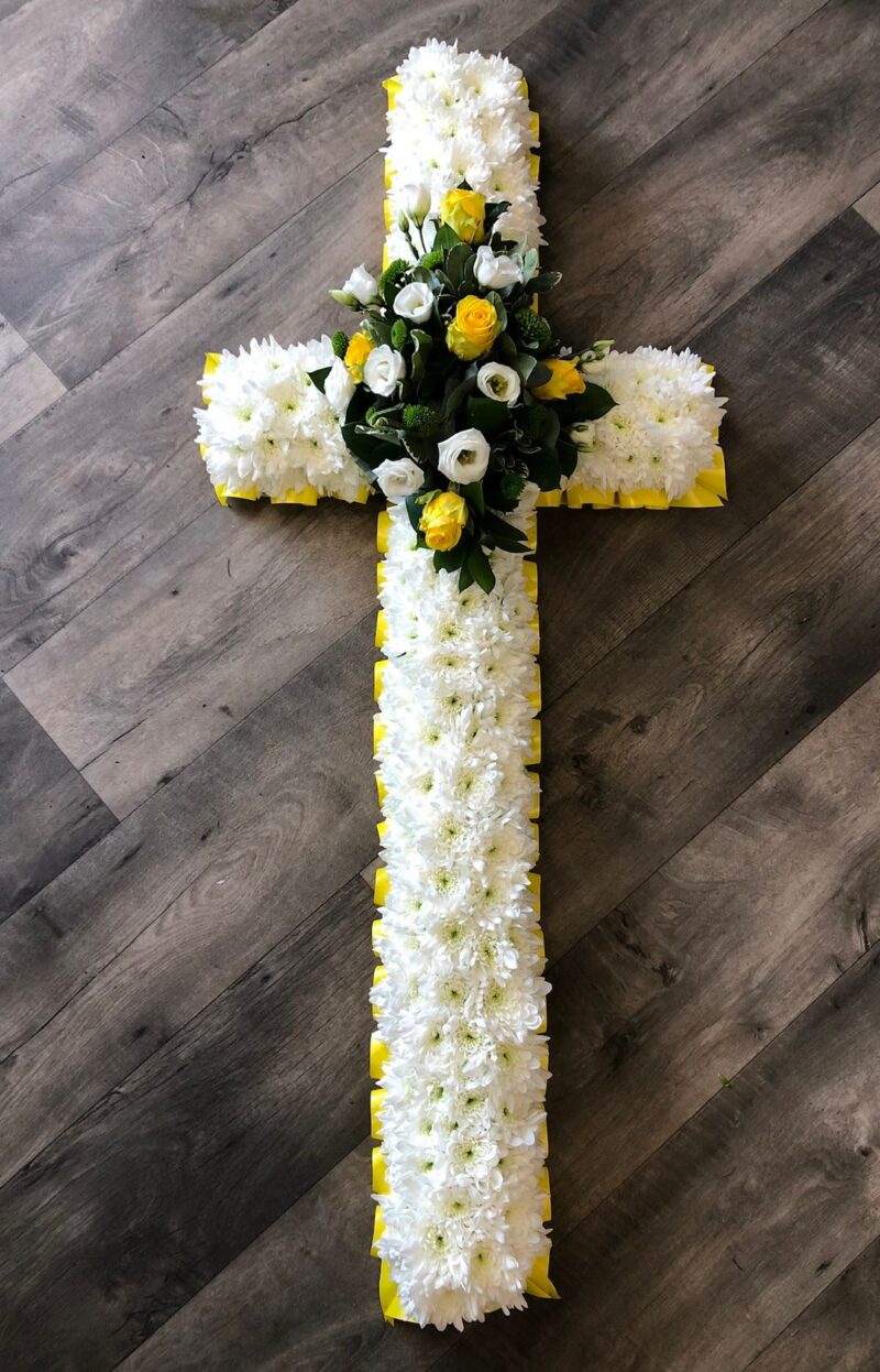 A simple yet moving funeral tribute, the Cross can be placed on or next to the coffin. Order online with your personal choices. Bishops Stortford