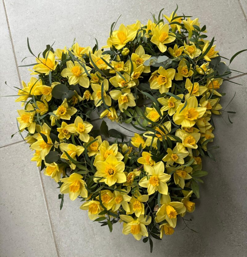 A simple and understated Open Heart Funeral Tribute sent with love. Order online with your personal choices. Bishops Stortford