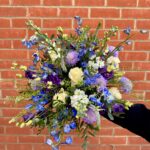 Out of the Blue Bouquet. A selection of delicate blooms. Order online for your next day flower delivery. Bishops Stortford