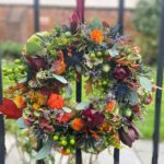 Follow the trend with this beautiful Autumnal Wreath hanging on your door. Order online or visit our shop in Bishops Stortford