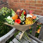 A selection of Fall Bouquet blooms in ivories, burnt oranges and burgundies Order online or visit our shop in Bishops Stortford
