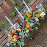 Noel Christmas Table Arrangement. A showstopper for your Christmas table. Order online for your next day flower delivery. Bishops Stortford