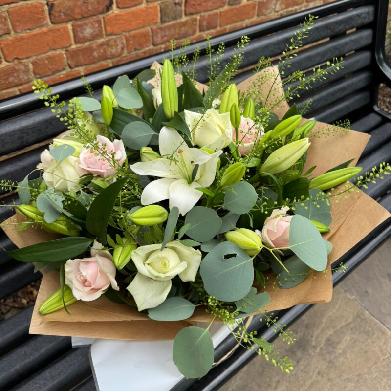 Roses and Lilies! a classic combination that will stand the test of time. Order online for your next day flower delivery. Bishops Stortford