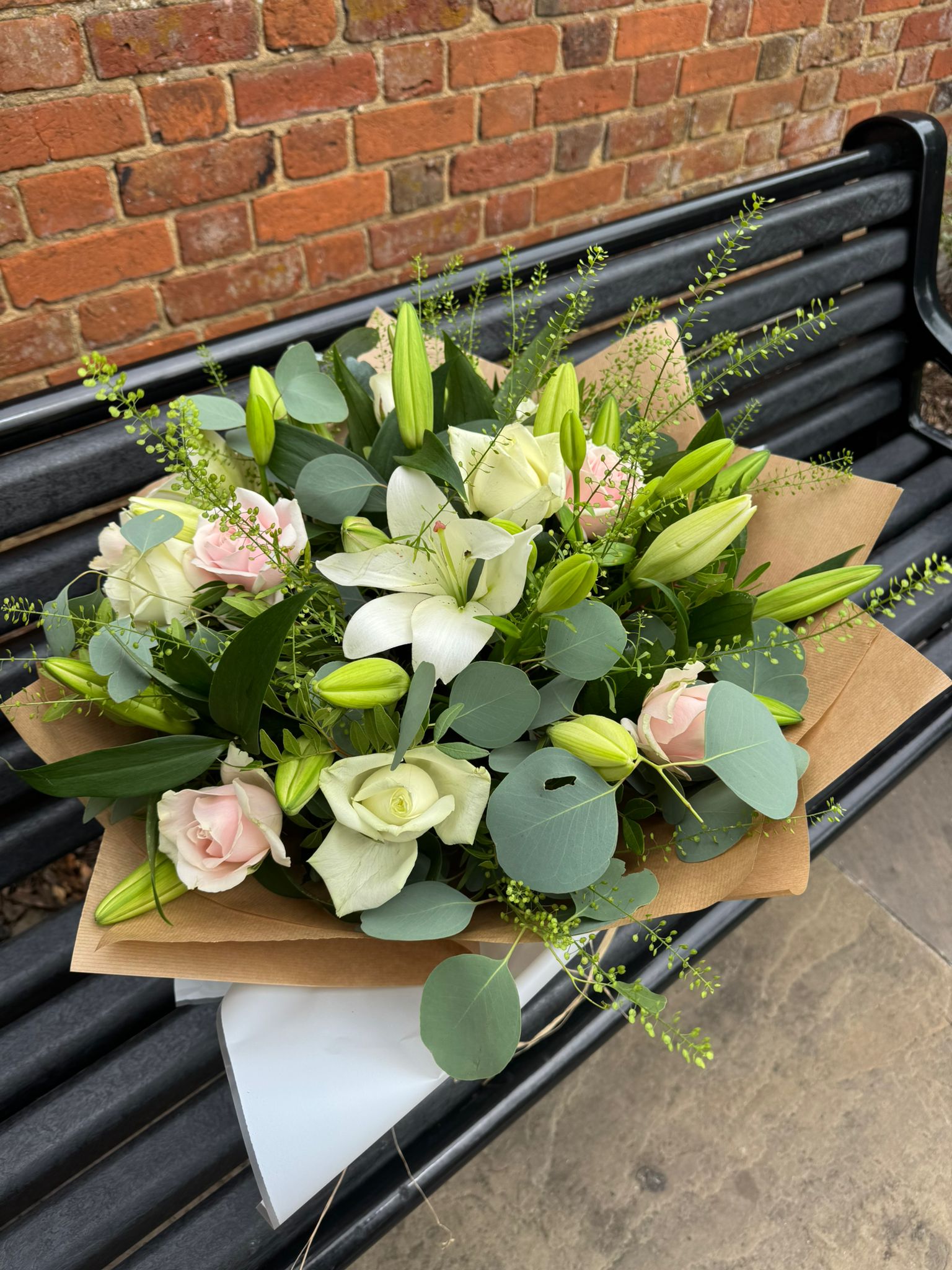 Roses and Lilies! a classic combination that will stand the test of time. Order online for your next day flower delivery. Bishops Stortford